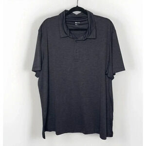 Zella Men's Polo Shirt 2XL Gray Marled Activewear Golf DD